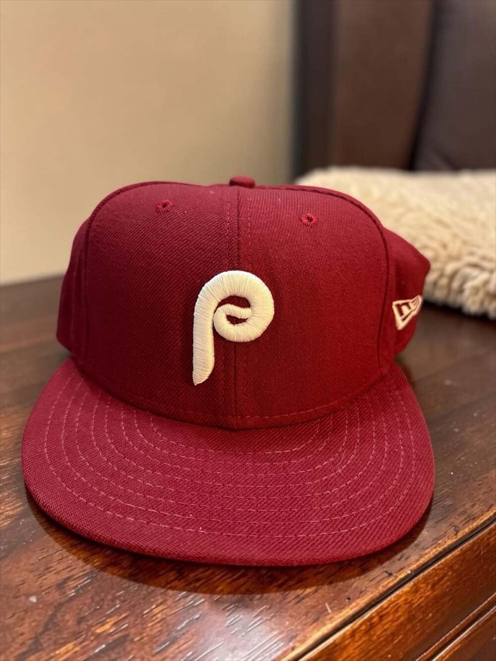 Vintage Philadelphia Phillies Hat Cap Size 7 3/8 New Era Red MLB Baseball USA